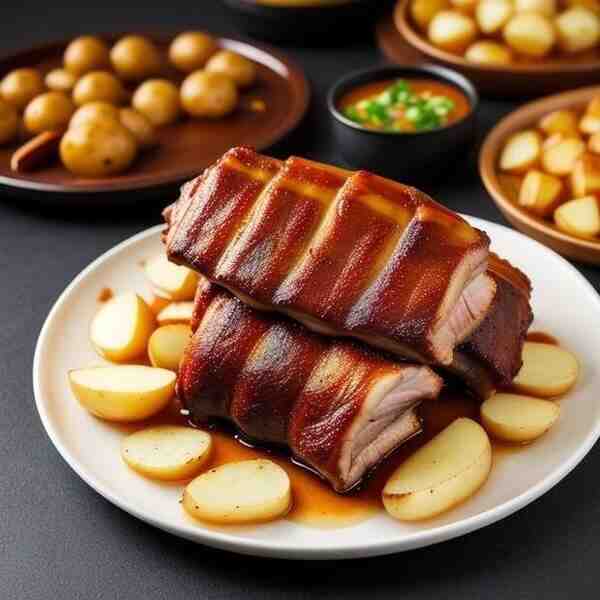 Свиные ребрышки с картошкой